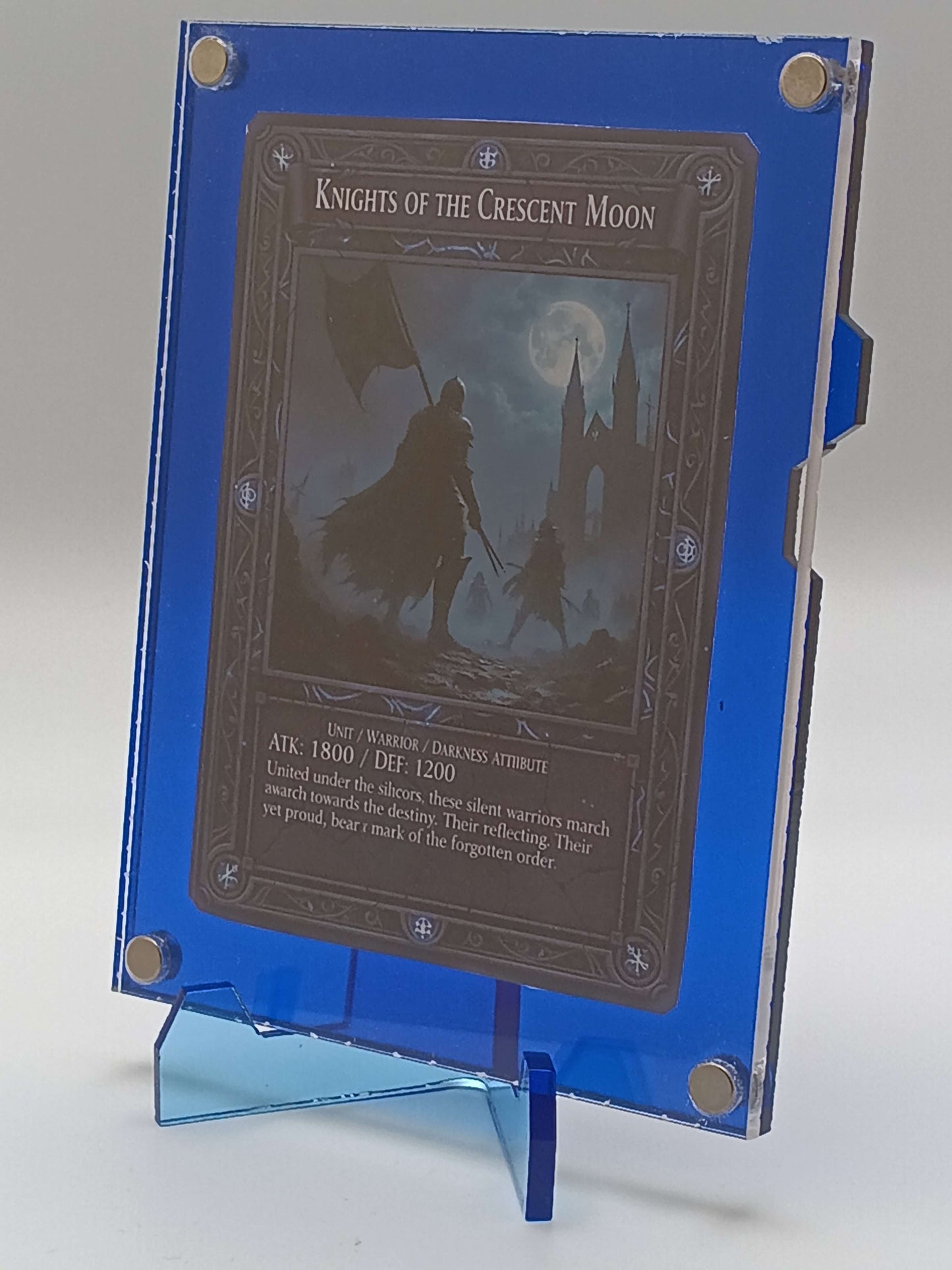 Large Easy Open Dark Blue Magnetic Card Display Case