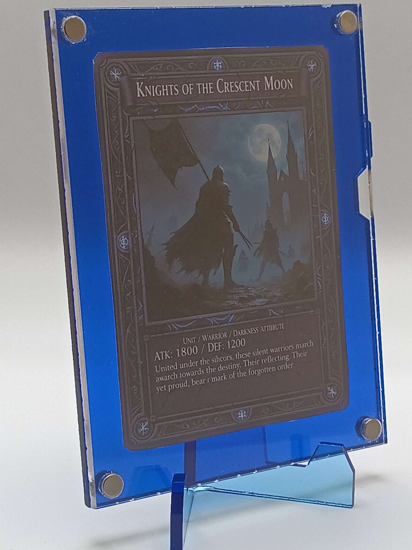 Large Easy Open Dark Blue Magnetic Card Display Case