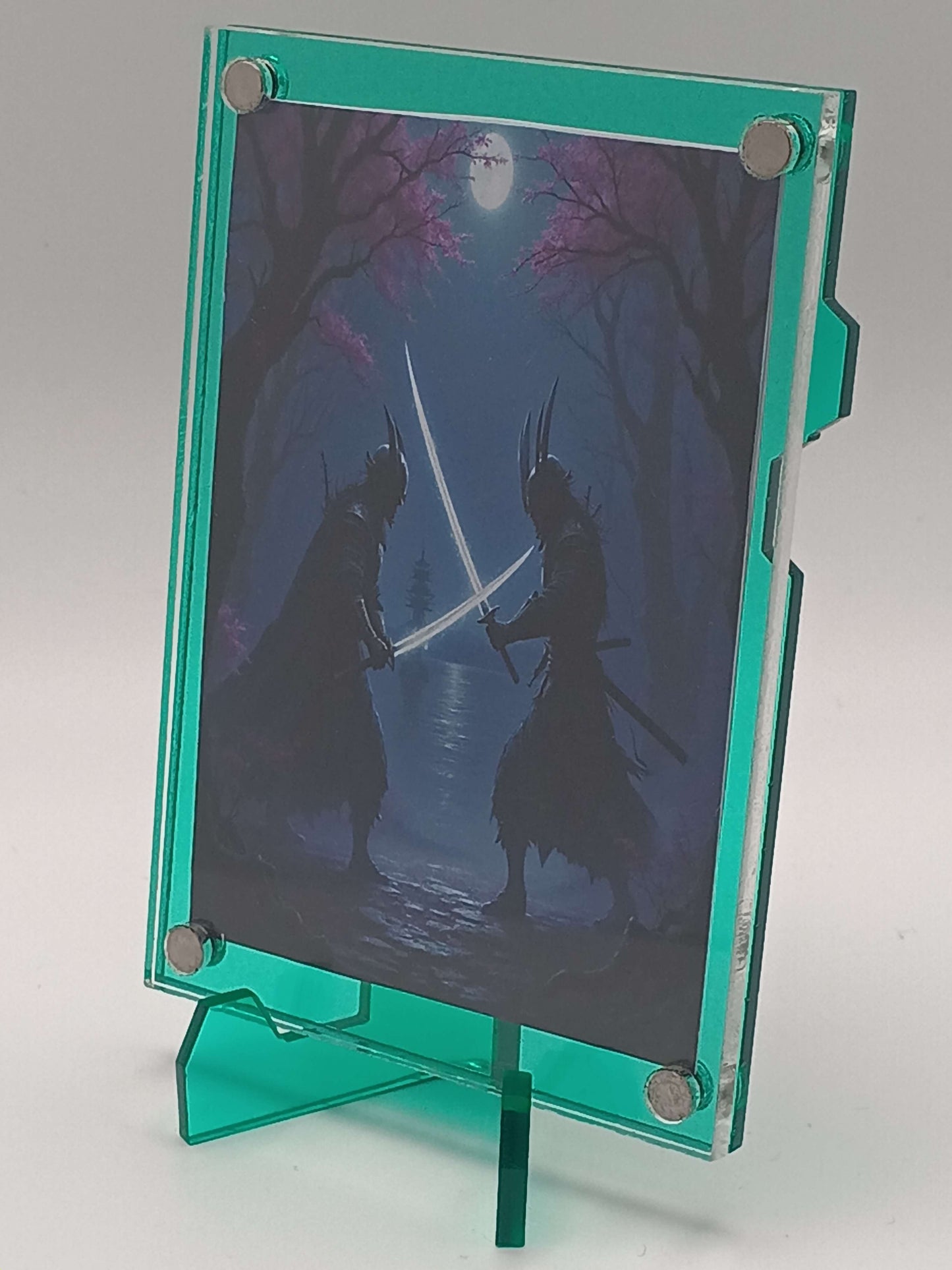 Easy Open Emerald Magnetic Card Display Case