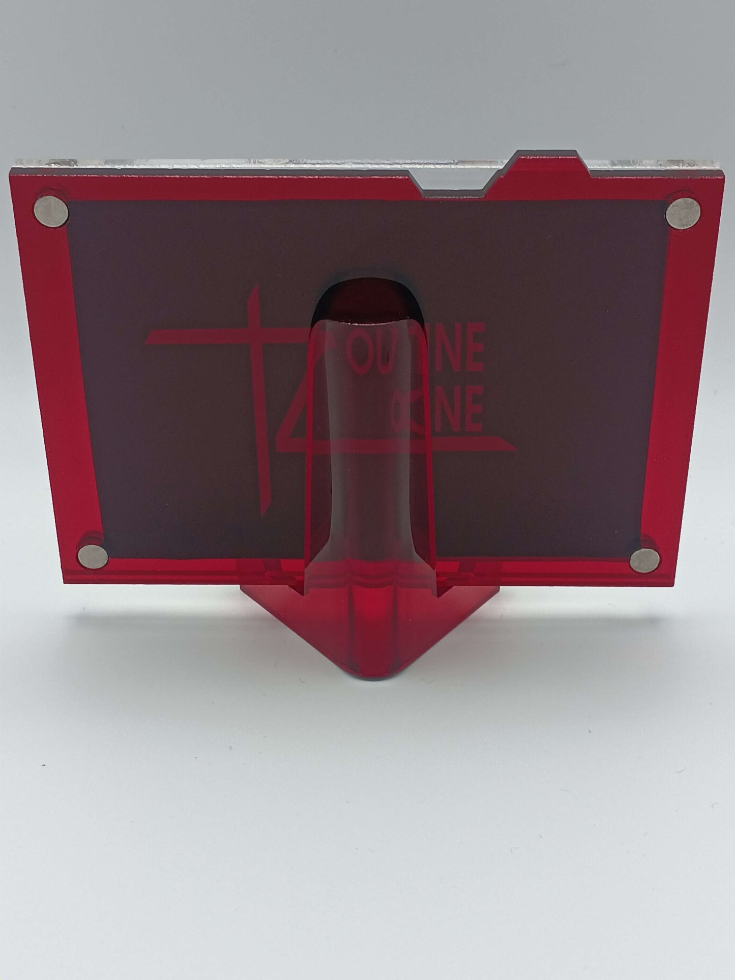 Easy Open Red Magnetic Card Display Case