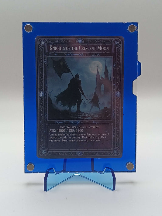 Large Easy Open Dark Blue Magnetic Card Display Case