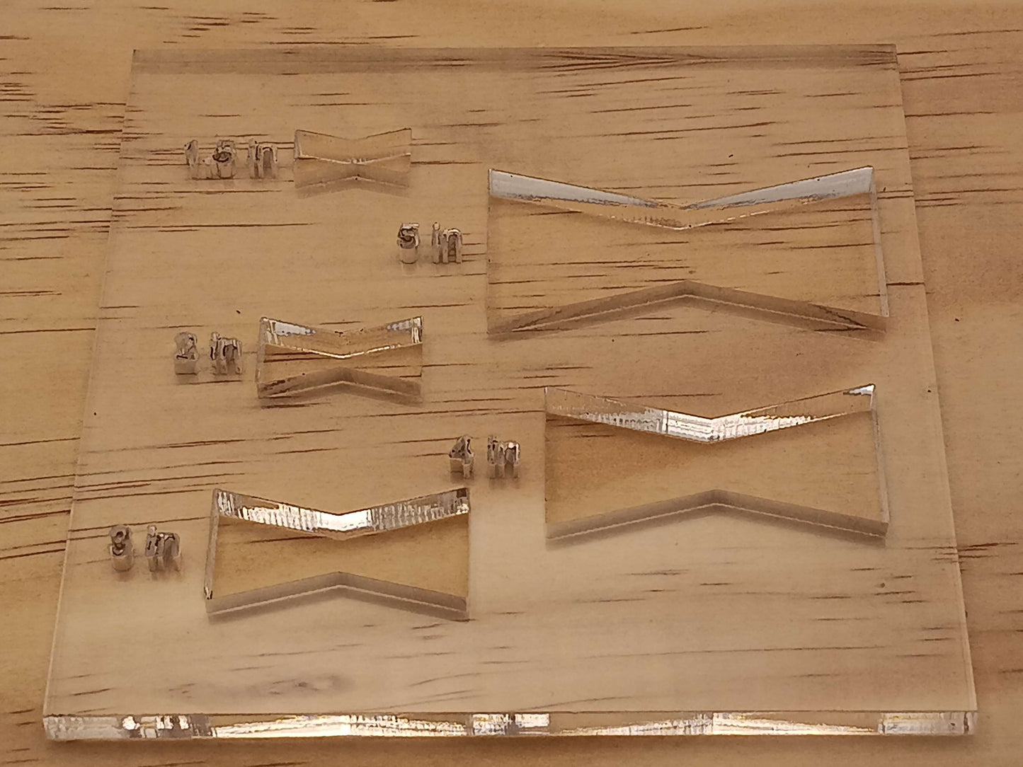 5-Piece Size Bowtie Acrylic Template