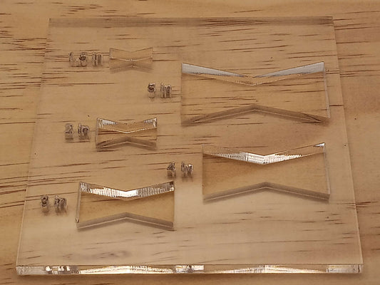 5 Sizes Bowtie Acrylic Templates