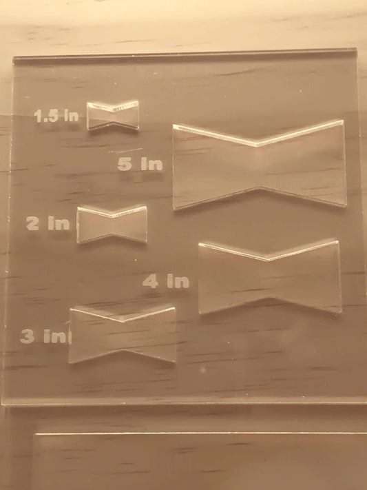 5-Piece Size Bowtie Acrylic Template