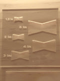 5-Piece Size Bowtie Acrylic Template