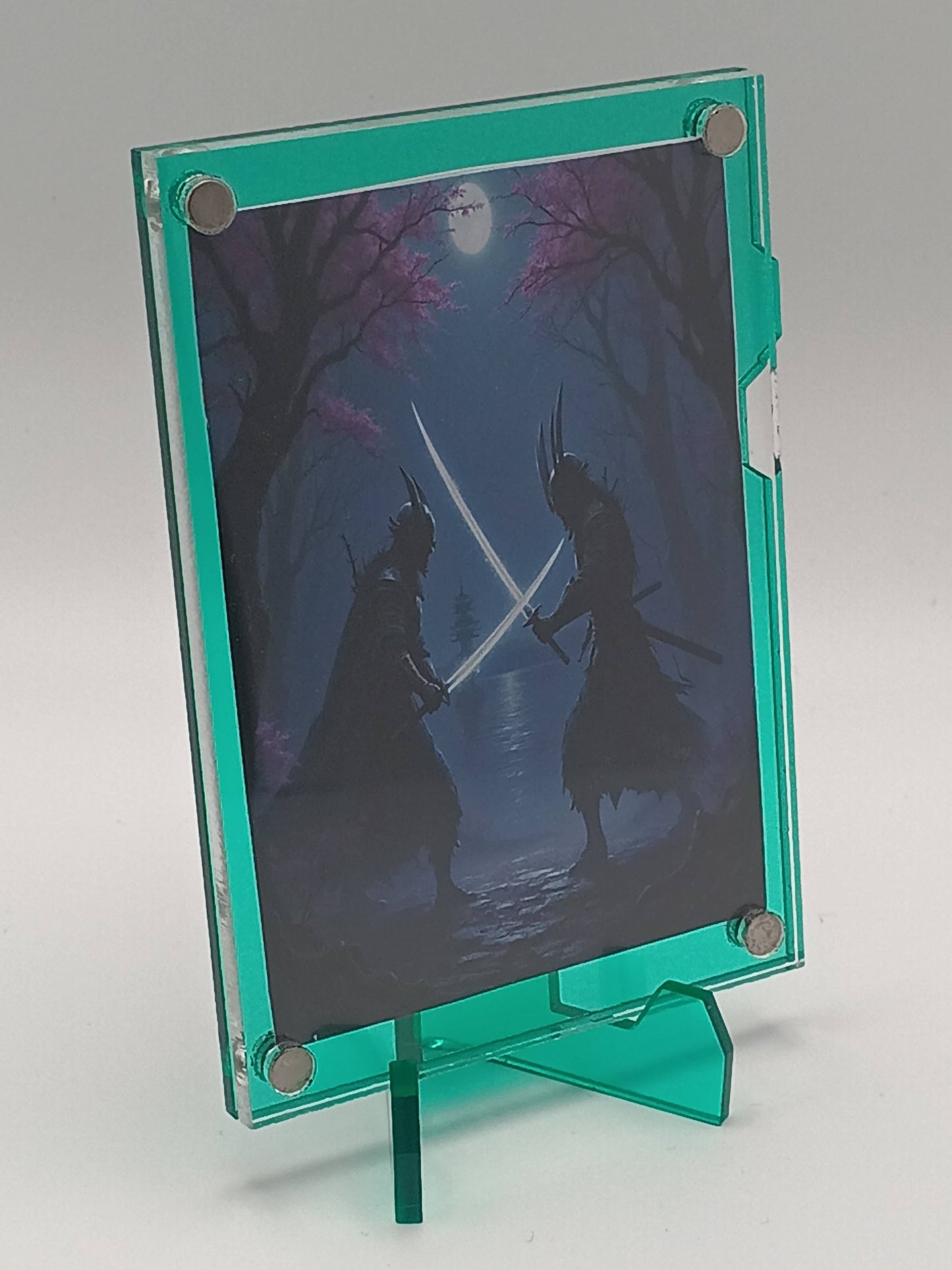 Easy Open Emerald Magnetic Card Display Case