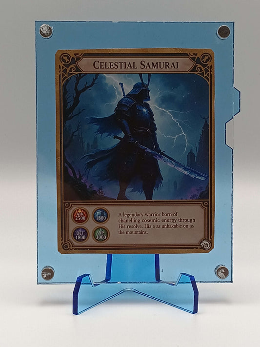 Large Easy Open Light Blue Magnetic Card Display Case