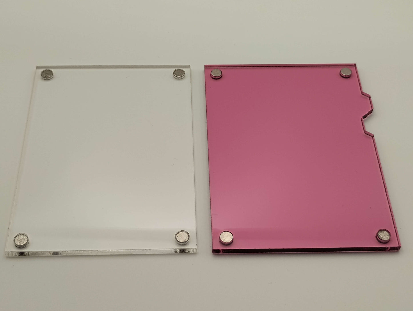 Easy Open Pink Magnetic Card Display Case