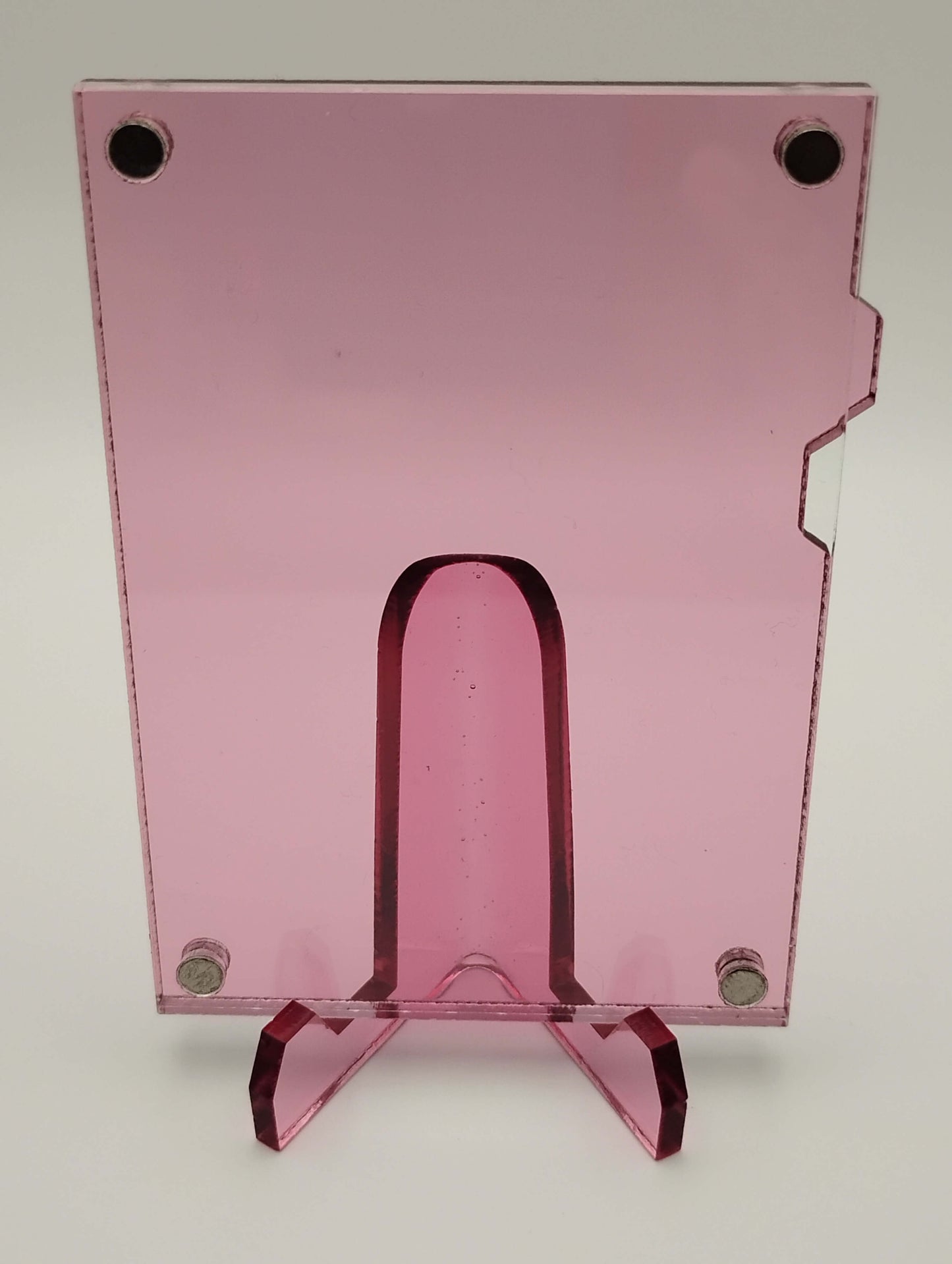 Easy Open Pink Magnetic Card Display Case