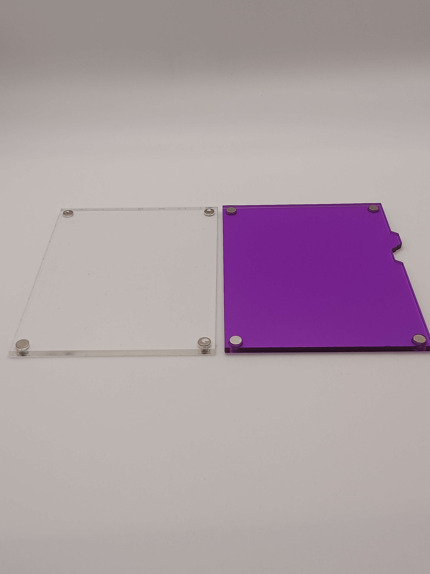 Large Easy Open Purple Magnetic Card Display Case