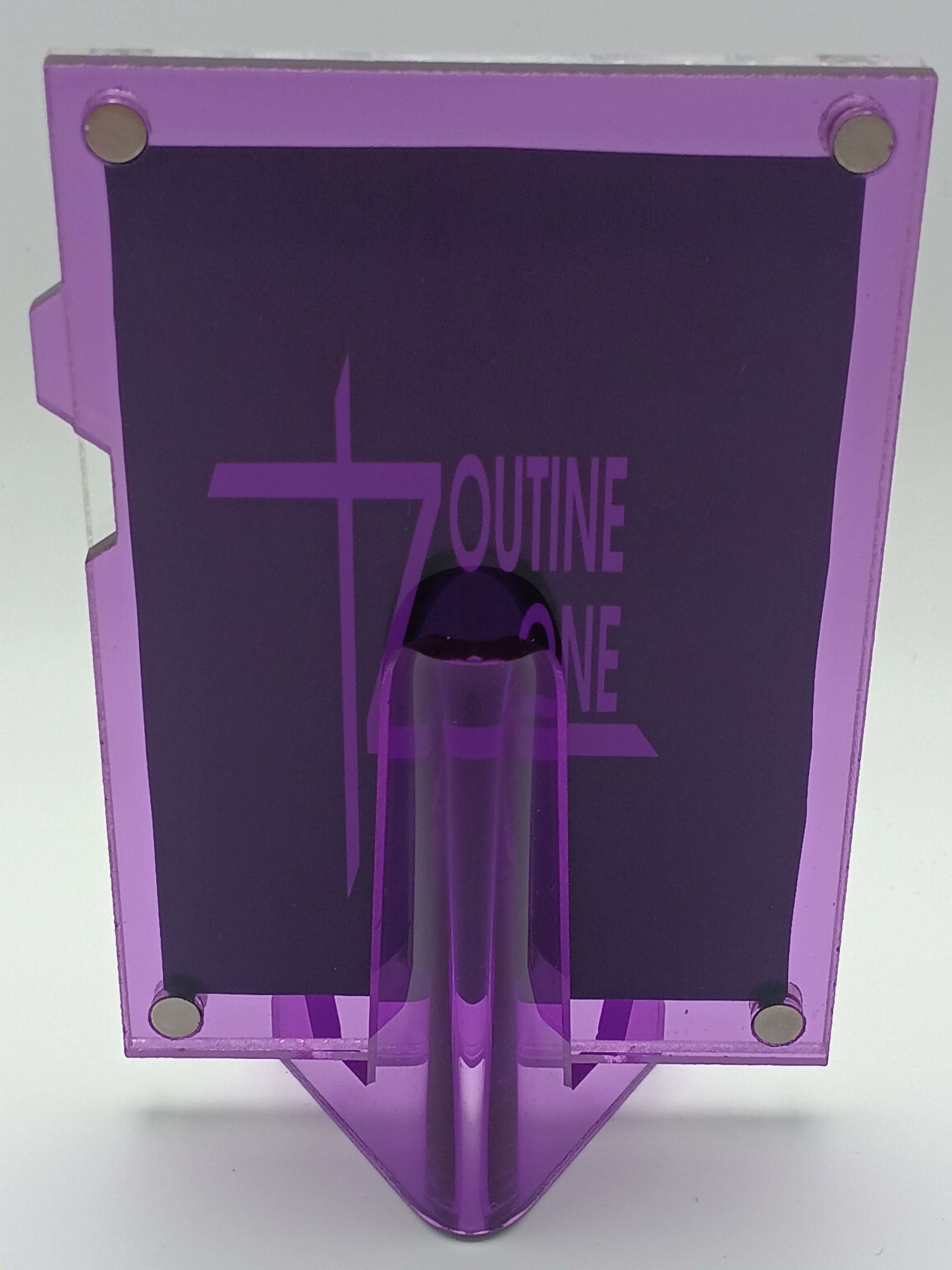 Easy Open Purple Magnetic Card Display Case