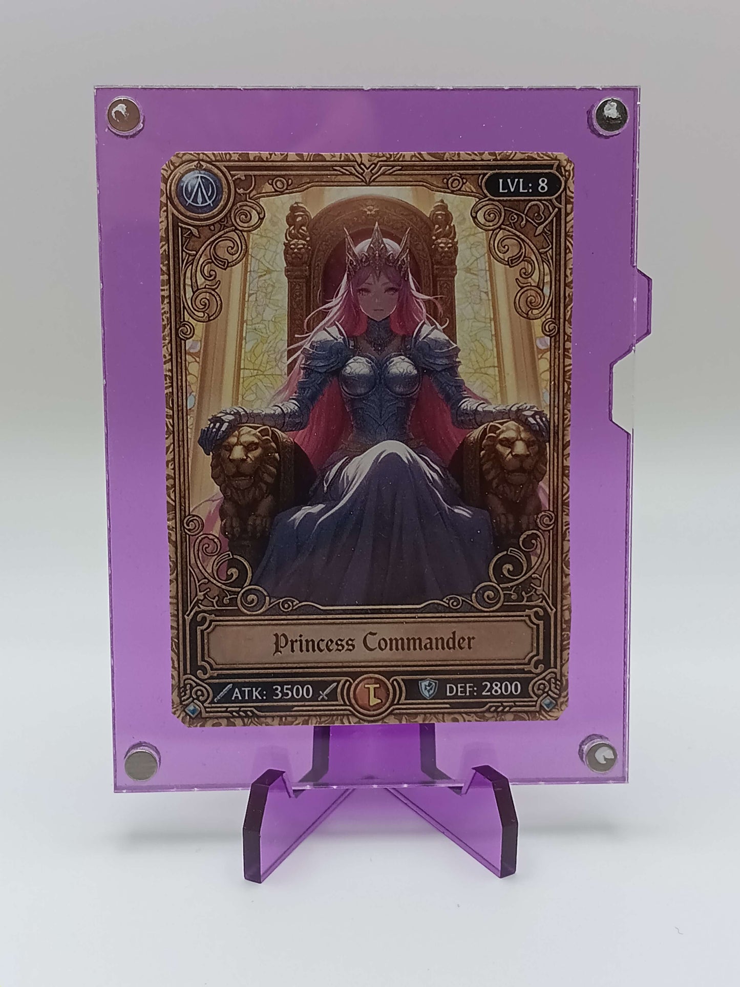 Large Easy Open Purple Magnetic Card Display Case